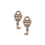 Charm cheie, finisaj cupru antichizat, 17x7,5 mm (cod 9-343)