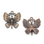 Charm fluture, finisaj cupru antichizat, 22x20,5 mm (cod 9-353)