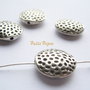 Margea metalica argintie antichizata 6x17 mm