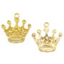 Charm coroana, finisaj auriu, 22,5x22 mm (cod 9-357)