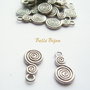 Spirala argintie antichizata 2x9x17 mm