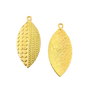 Charm frunza, finisaj auriu, 30x13 mm (cod 9-362)