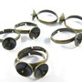 2buc Baza inel reglabil bronz - 2295
