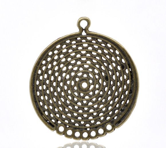 1b Pandantiv / chandelier metalic finisaj bronz 34 x31mm (bz 21)