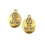 Charm, finisaj auriu antichizat, 20x13 mm (cod 9-370)