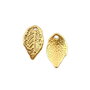 Charm frunza, finisaj auriu antichizat, 15,5x9 mm (cod 9-371)