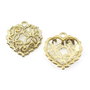 Charm inima, finisaj auriu, 20x20,5 mm (cod 9-377)