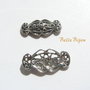 Link filigranat argintiu antichizat 3x12x24 mm