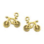 Charm bicicleta, finisaj auriu antichizat, 14,5x16 mm (cod 9-386)