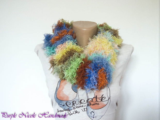 Fular circular crosetat handmade Fluffy