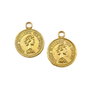 Charm banut, finisaj auriu antichizat, 18,5x15 mm (cod 9-388)