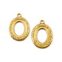 Baza cabochon, finisaj auriu antichizat, 26x18 mm (cod 3-52)