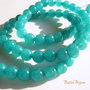 Agate 6.5 mm bleu-vert