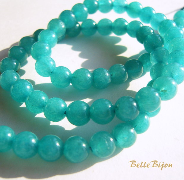 Agate 6.5 mm bleu-vert