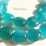 Agata vopsita bleu-vert banut aprox 4.5x10 mm