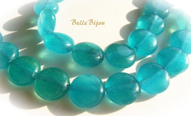 Agata vopsita bleu-vert banut aprox 4.5x10 mm