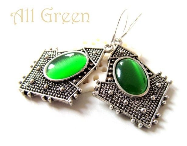 925 sterling silver ALL GREEN