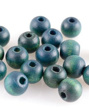 H X55 Margele lemn verde inchis 8 mm