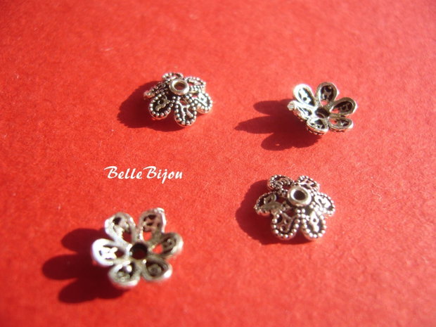 (2b) Capacel dantelat din argint 925 antichizat INDIA 3x8 mm