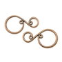 Conector, finisaj cupru antichizat, 37x20 mm (cod 6-104)