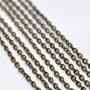 1m Lant bronz ,zale texturate deschise 4.5x3mm (bz 24 )