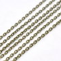 1m Lant bronz  zale texturate deschise 3,5x2,5mm (bz 25)