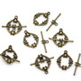 Inchizatoare toggle finisaj bronz 21x17mm (bz 26)