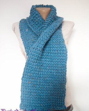 Fular tricotat Blue Winter