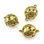 Conector sfera, finisaj auriu antichizat, 17,5 mm (cod 6-120)