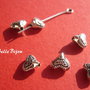 Inimioara sau cap de pestisor din argint 925 antichizat INDIA 4x7x8 mm