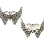 Pandantiv fluture, argintiu antichizat, 53x42 mm (cod 11-143)