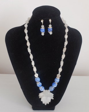 SET- AGATE DE FOC BLEU SI JAD ALB