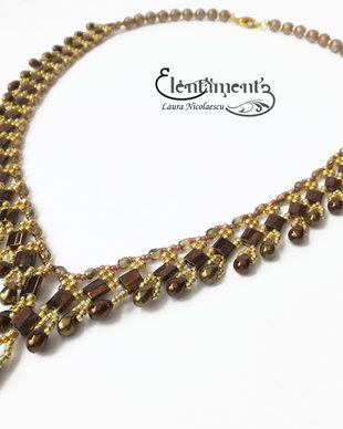 REZERVAT - Lacrimi de aur - colier elegant