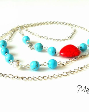 Colier red heart