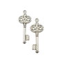 Pandantiv cheie, argintiu antichizat, 44,5x17 mm (cod 11-153)