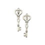 Pandantiv cheie, argintiu antichizat, 40,5x14 mm (cod 11-154)