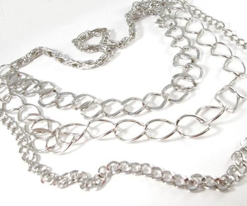 4 buc Lantisoare decorative argintii - 2796