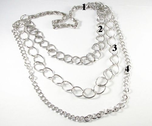 4 buc Lantisoare decorative argintii - 2796