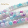 Agate degrade alb-roz-bleu-mov aprox 6-6.5 mm