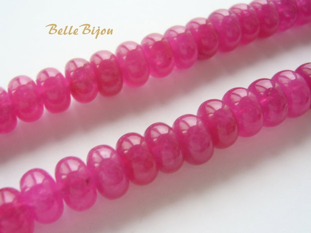 Agate siclam rondele aprox 8.5x5 mm