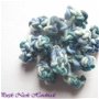 Brosa Caracatita De Iarna - floare crosetata bleu turcoaz