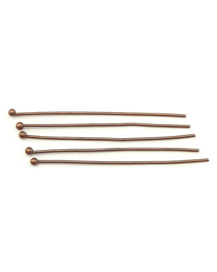 Ace cu bila, alama cu finisaj cupru antichizat, 35x0,6 mm – 10 buc (cod 14-13)