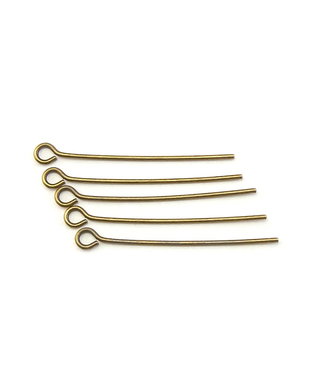 Ace cu bucla, alama cu finisaj bronz, 28x0,7 mm – 10 buc (cod 14-14)