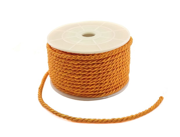 Snur Dacron portocaliu, 4 mm – 1 m (cod 17-58)