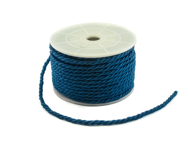 Snur Dacron albastru royal, 4 mm – 1 m (cod 17-61)