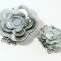 SET Inchizatori floare sidef gri - 2846