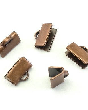 Capat panglica, finisaj cupru antichizat, 10x7 mm – 2 buc (cod 12-32)