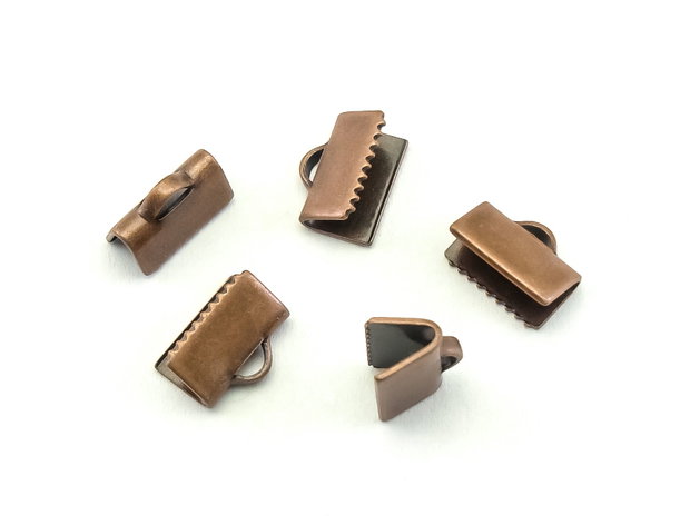 Capat panglica, finisaj cupru antichizat, 10x7 mm – 2 buc (cod 12-32)