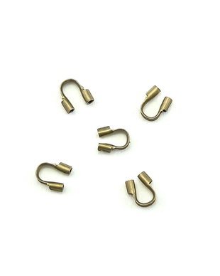 Protectie sarma, finisaj bronz, 5x4 mm – 2 buc (cod 12-33)