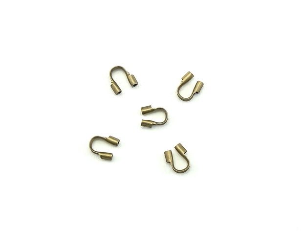 Protectie sarma, finisaj bronz, 5x4 mm – 2 buc (cod 12-33)